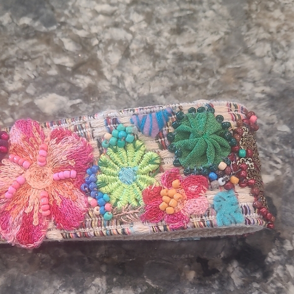 Colorful Floral Embroidered Belt with Tassel - Picture 5 of 14